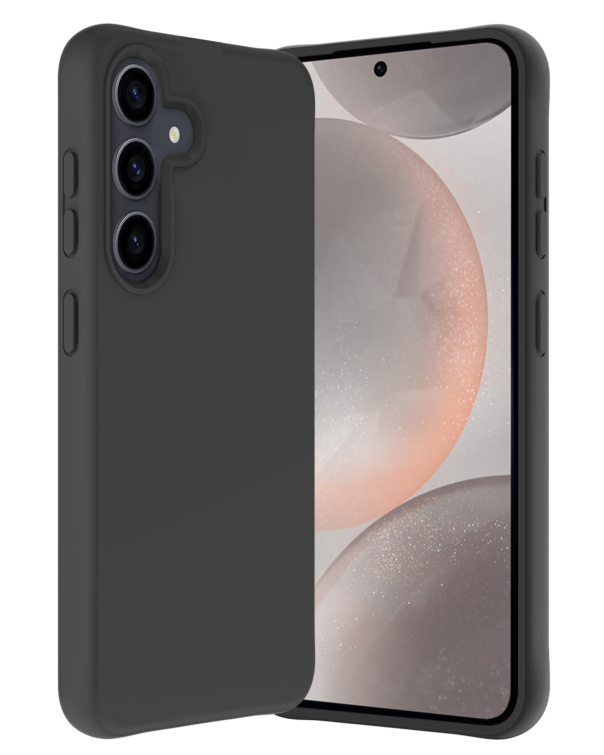 Nomfy Hoesje Geschikt voor Samsung S24 Plus Hoesje Siliconen Cover Case - Hoes Geschikt voor Samsung Galaxy S24 Plus Hoes Back Case - Zwart