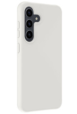 Nomfy Hoesje Geschikt voor Samsung S24 Hoesje Siliconen Cover Case Met 2x Screenprotector - Hoes Geschikt voor Samsung Galaxy S24 Hoes Back Case - Wit