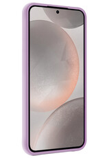 Nomfy Hoesje Geschikt voor Samsung S24 Hoesje Siliconen Cover Case Met Screenprotector - Hoes Geschikt voor Samsung Galaxy S24 Hoes Back Case - Lila