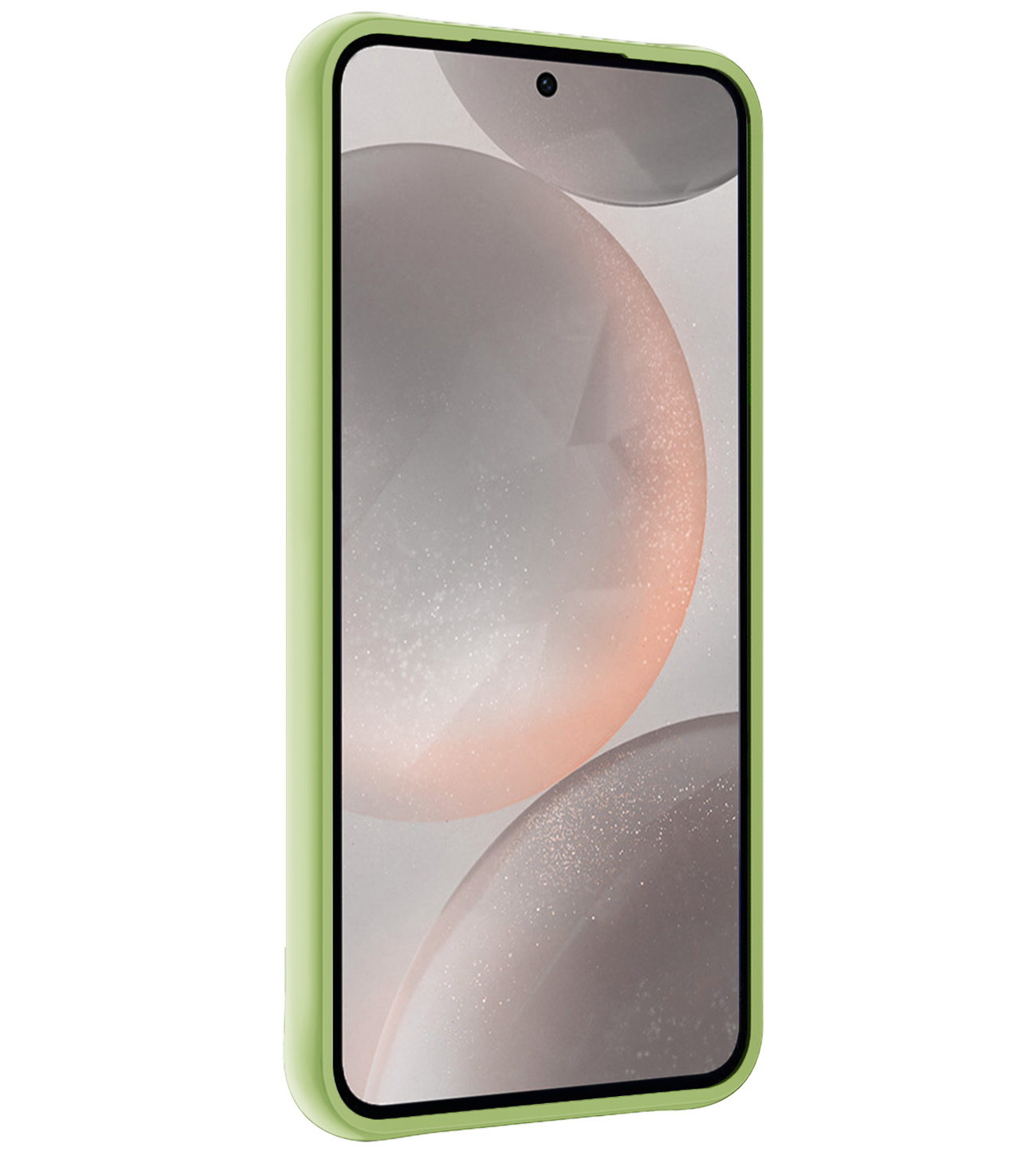 Nomfy Hoesje Geschikt voor Samsung S24 Hoesje Siliconen Cover Case Met Screenprotector - Hoes Geschikt voor Samsung Galaxy S24 Hoes Back Case - Groen