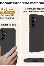 Nomfy Hoesje Geschikt voor Samsung S24 Hoesje Siliconen Cover Case - Hoes Geschikt voor Samsung Galaxy S24 Hoes Back Case - 2-PACK - Zwart