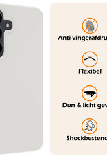 Nomfy Hoesje Geschikt voor Samsung S24 Hoesje Siliconen Cover Case - Hoes Geschikt voor Samsung Galaxy S24 Hoes Back Case - 2-PACK - Wit