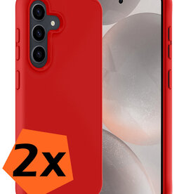 Nomfy Nomfy Samsung Galaxy S24 Hoesje Siliconen - Rood - 2 PACK