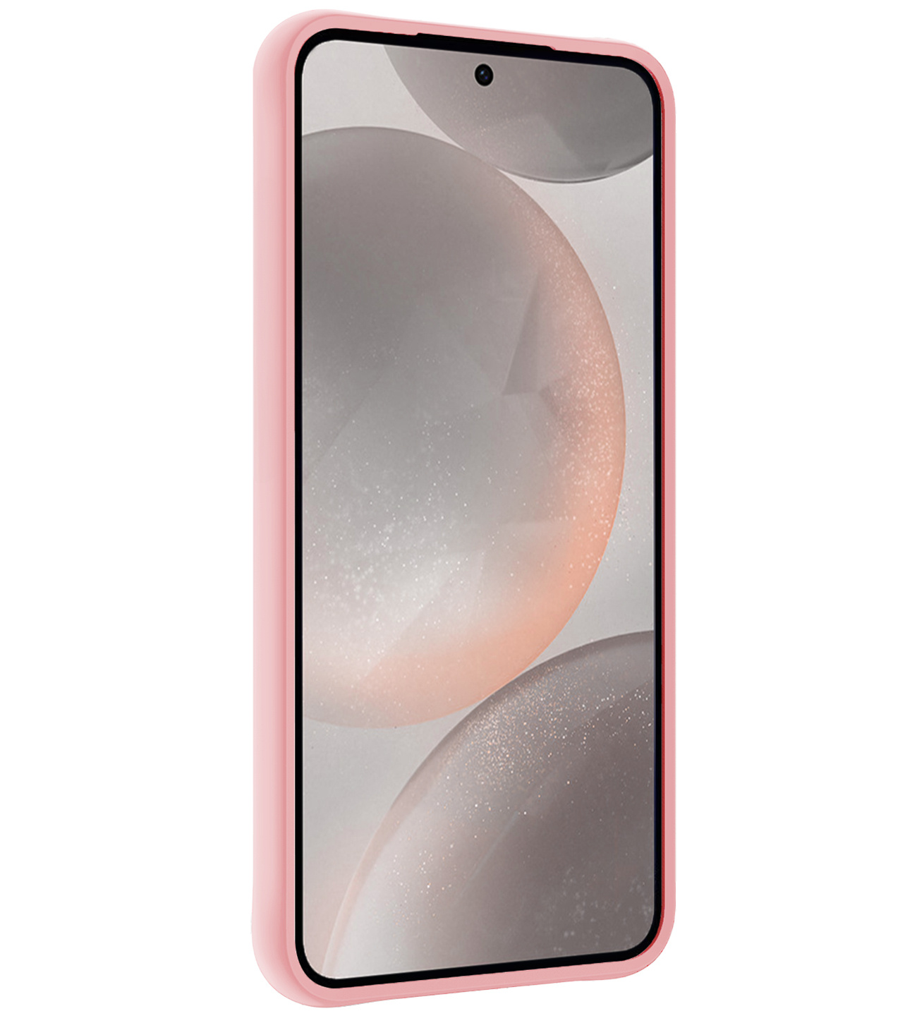 Nomfy Hoesje Geschikt voor Samsung S24 Hoesje Siliconen Cover Case - Hoes Geschikt voor Samsung Galaxy S24 Hoes Back Case - 2-PACK - Lichtroze