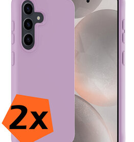 Nomfy Nomfy Samsung Galaxy S24 Hoesje Siliconen - Lila - 2 PACK