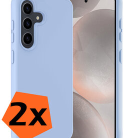 Nomfy Nomfy Samsung Galaxy S24 Hoesje Siliconen - Lichtblauw - 2 PACK