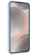 Nomfy Hoesje Geschikt voor Samsung S24 Hoesje Siliconen Cover Case - Hoes Geschikt voor Samsung Galaxy S24 Hoes Back Case - 2-PACK - Lichtblauw