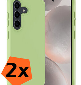 Nomfy Nomfy Samsung Galaxy S24 Hoesje Siliconen - Groen - 2 PACK