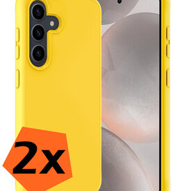 Nomfy Nomfy Samsung Galaxy S24 Hoesje Siliconen - Geel - 2 PACK