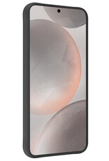 Nomfy Hoesje Geschikt voor Samsung S24 Hoesje Siliconen Cover Case - Hoes Geschikt voor Samsung Galaxy S24 Hoes Back Case - Zwart
