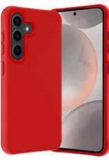 Nomfy Hoesje Geschikt voor Samsung S24 Hoesje Siliconen Cover Case - Hoes Geschikt voor Samsung Galaxy S24 Hoes Back Case - Rood