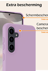 Nomfy Hoesje Geschikt voor Samsung S24 Hoesje Siliconen Cover Case - Hoes Geschikt voor Samsung Galaxy S24 Hoes Back Case - Lila