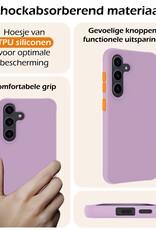 Nomfy Hoesje Geschikt voor Samsung S24 Hoesje Siliconen Cover Case - Hoes Geschikt voor Samsung Galaxy S24 Hoes Back Case - Lila