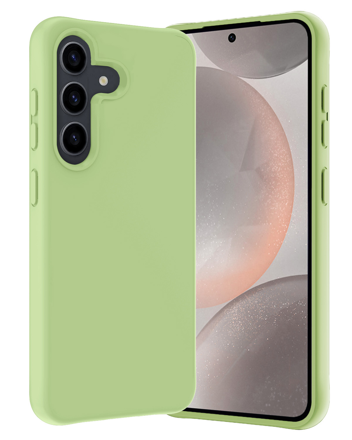 Nomfy Hoesje Geschikt voor Samsung S24 Hoesje Siliconen Cover Case - Hoes Geschikt voor Samsung Galaxy S24 Hoes Back Case - Groen