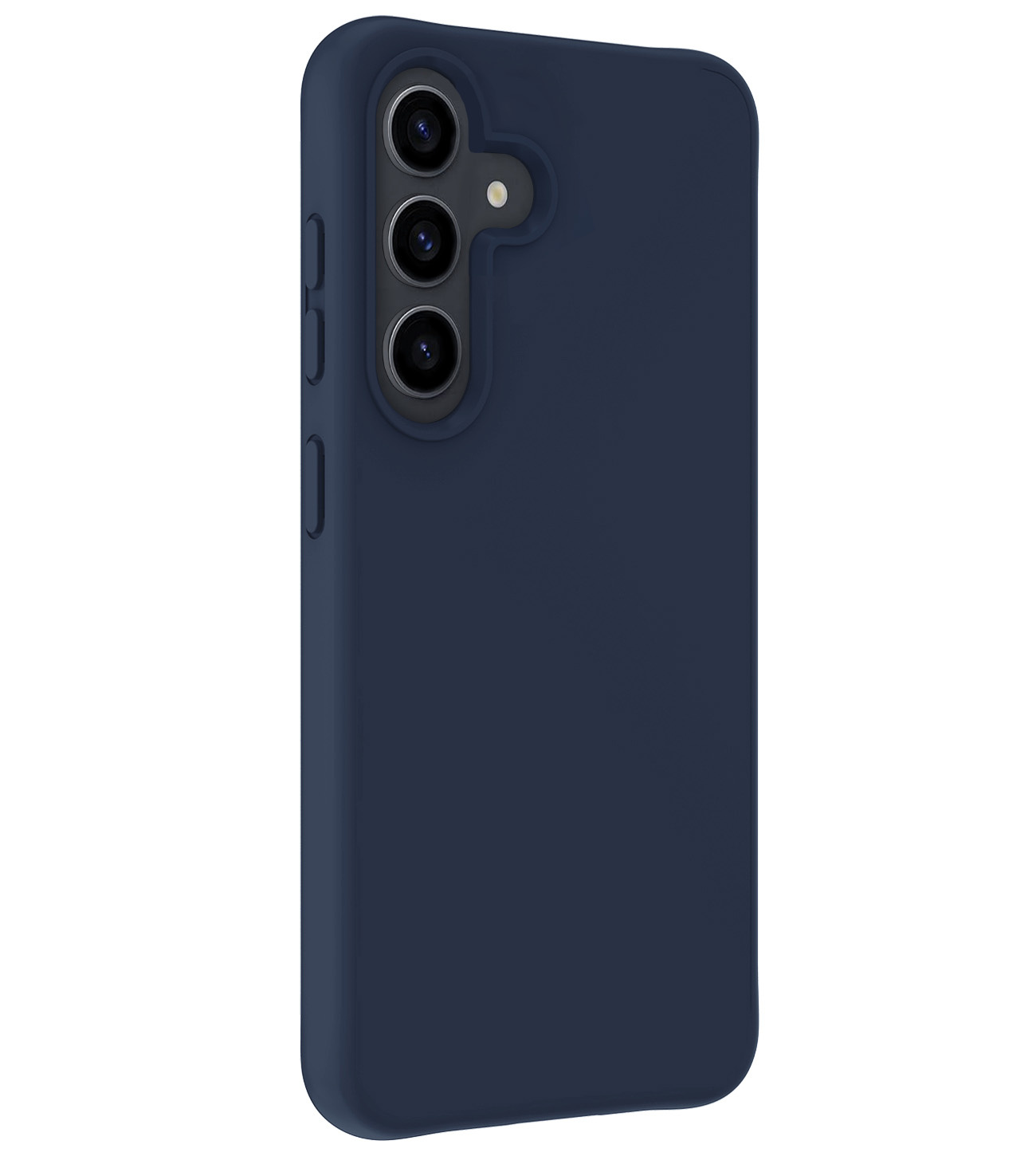 Nomfy Hoesje Geschikt voor Samsung S24 Hoesje Siliconen Cover Case - Hoes Geschikt voor Samsung Galaxy S24 Hoes Back Case - Donkerblauw