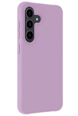 NoXx Hoes Geschikt voor Samsung S24 Plus Hoesje Cover Siliconen Back Case Hoes Met 2x Screenprotector - Lila