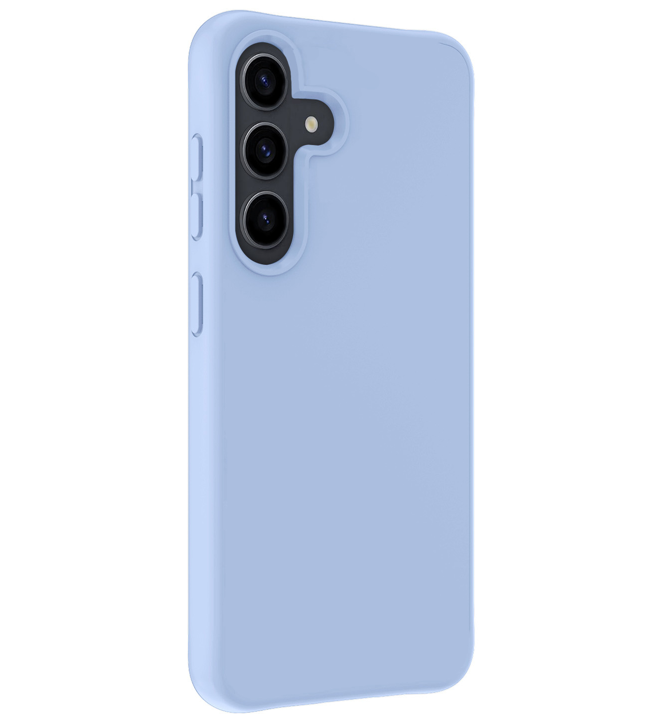 NoXx Hoes Geschikt voor Samsung S24 Plus Hoesje Cover Siliconen Back Case Hoes Met 2x Screenprotector - Lichtblauw