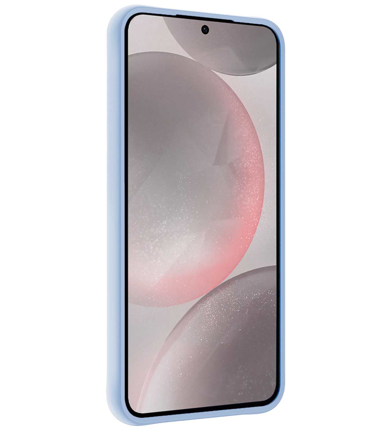 NoXx Hoes Geschikt voor Samsung S24 Plus Hoesje Cover Siliconen Back Case Hoes Met 2x Screenprotector - Lichtblauw