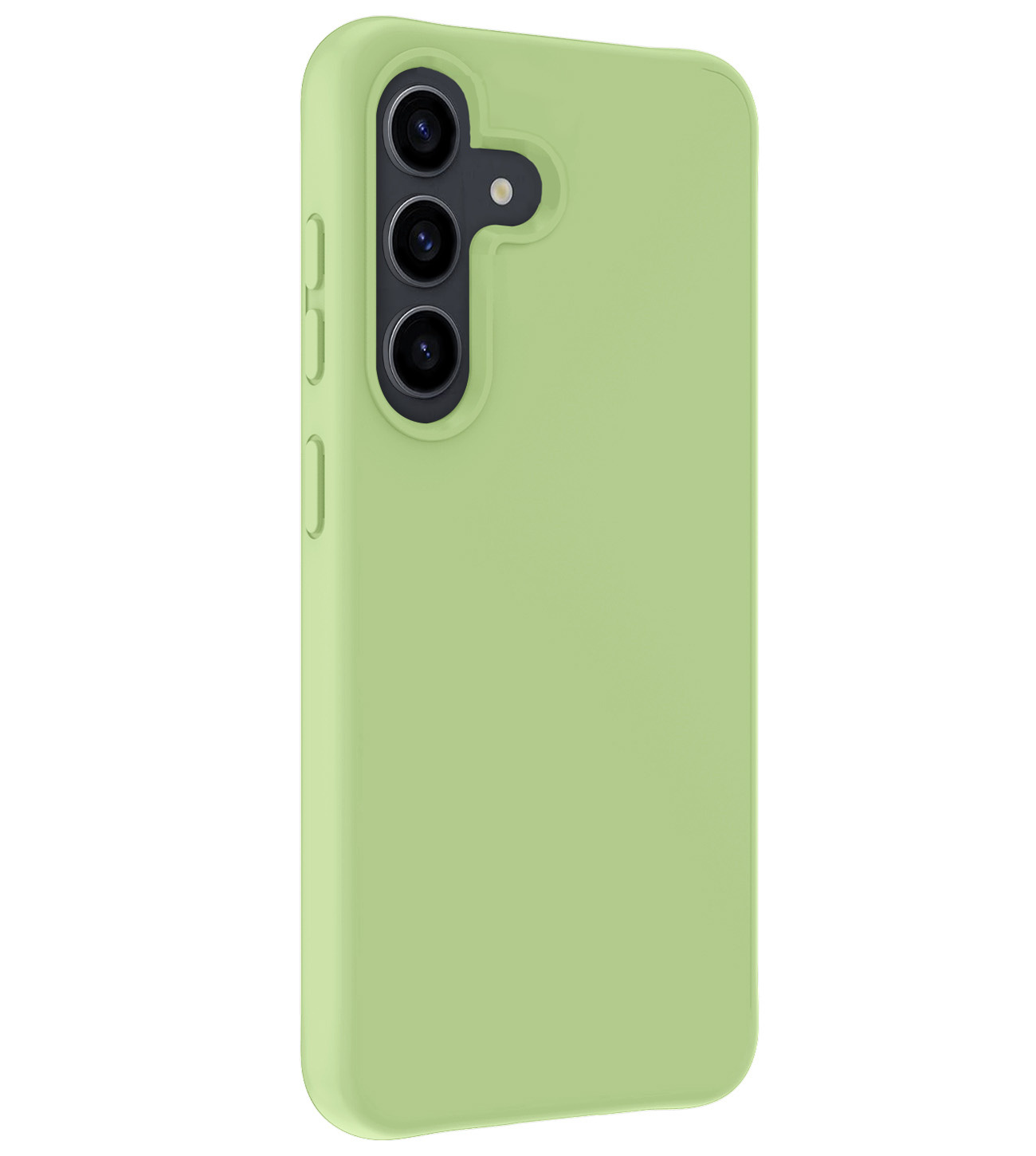 NoXx Hoes Geschikt voor Samsung S24 Plus Hoesje Cover Siliconen Back Case Hoes Met Screenprotector - Groen
