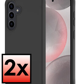 NoXx NoXx Samsung Galaxy S24 Plus Hoesje Siliconen - Zwart - 2 PACK