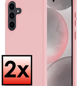 NoXx NoXx Samsung Galaxy S24 Plus Hoesje Siliconen - Lichtroze - 2 PACK