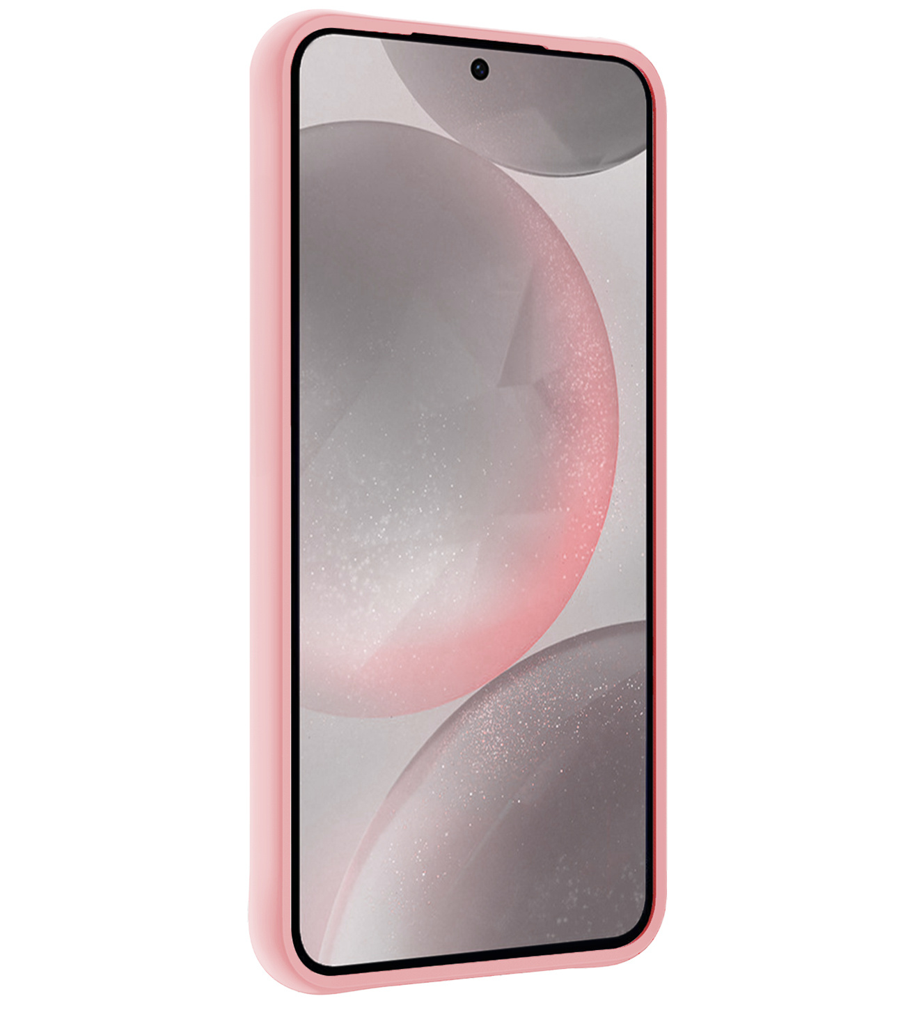 NoXx Hoes Geschikt voor Samsung S24 Plus Hoesje Cover Siliconen Back Case Hoes - Lichtroze - 2x