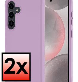 NoXx NoXx Samsung Galaxy S24 Plus Hoesje Siliconen - Lila - 2 PACK