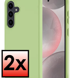 NoXx NoXx Samsung Galaxy S24 Plus Hoesje Siliconen - Groen - 2 PACK