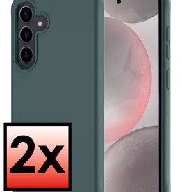 NoXx NoXx Samsung Galaxy S24 Plus Hoesje Siliconen - Donkergroen - 2 PACK