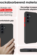 NoXx Hoes Geschikt voor Samsung S24 Plus Hoesje Cover Siliconen Back Case Hoes - Zwart