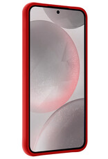 NoXx Hoes Geschikt voor Samsung S24 Plus Hoesje Cover Siliconen Back Case Hoes - Rood