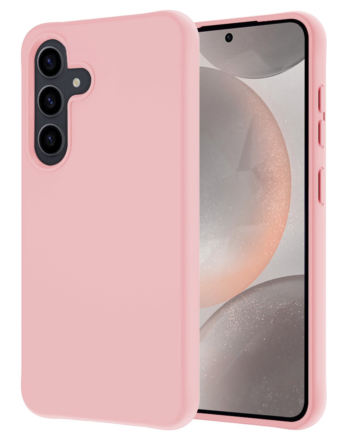 NoXx Hoes Geschikt voor Samsung S24 Plus Hoesje Cover Siliconen Back Case Hoes - Lichtroze