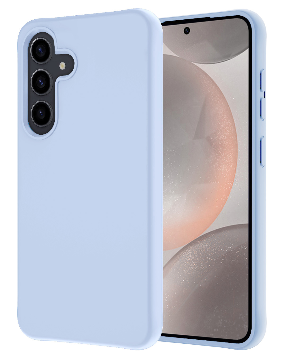 NoXx Hoes Geschikt voor Samsung S24 Plus Hoesje Cover Siliconen Back Case Hoes - Lichtblauw