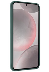 NoXx Hoes Geschikt voor Samsung S24 Plus Hoesje Cover Siliconen Back Case Hoes - Donkergroen