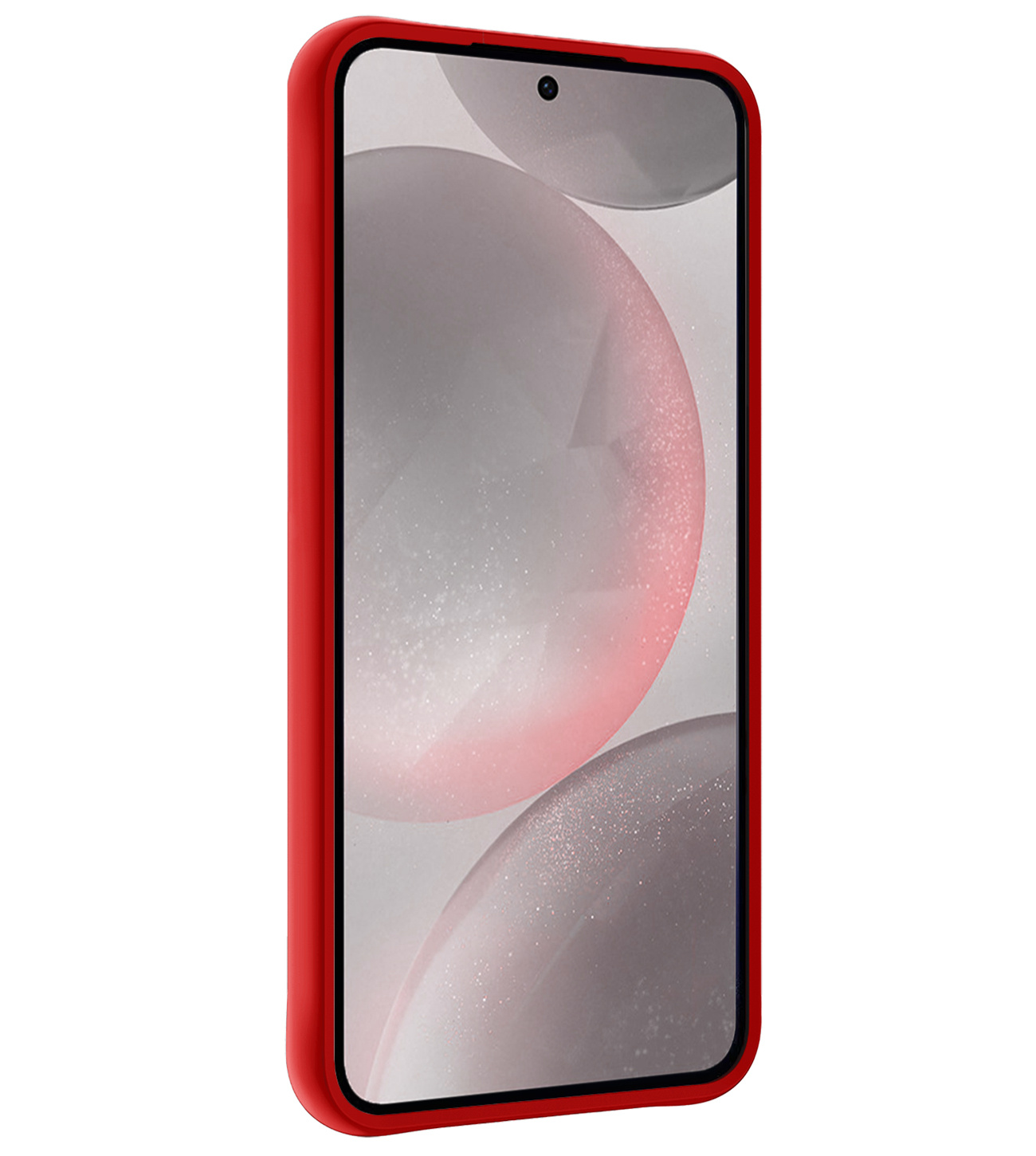 NoXx Hoes Geschikt voor Samsung S24 Hoesje Cover Siliconen Back Case Hoes - Rood - 2x