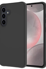 NoXx Hoes Geschikt voor Samsung S24 Hoesje Cover Siliconen Back Case Hoes - Zwart