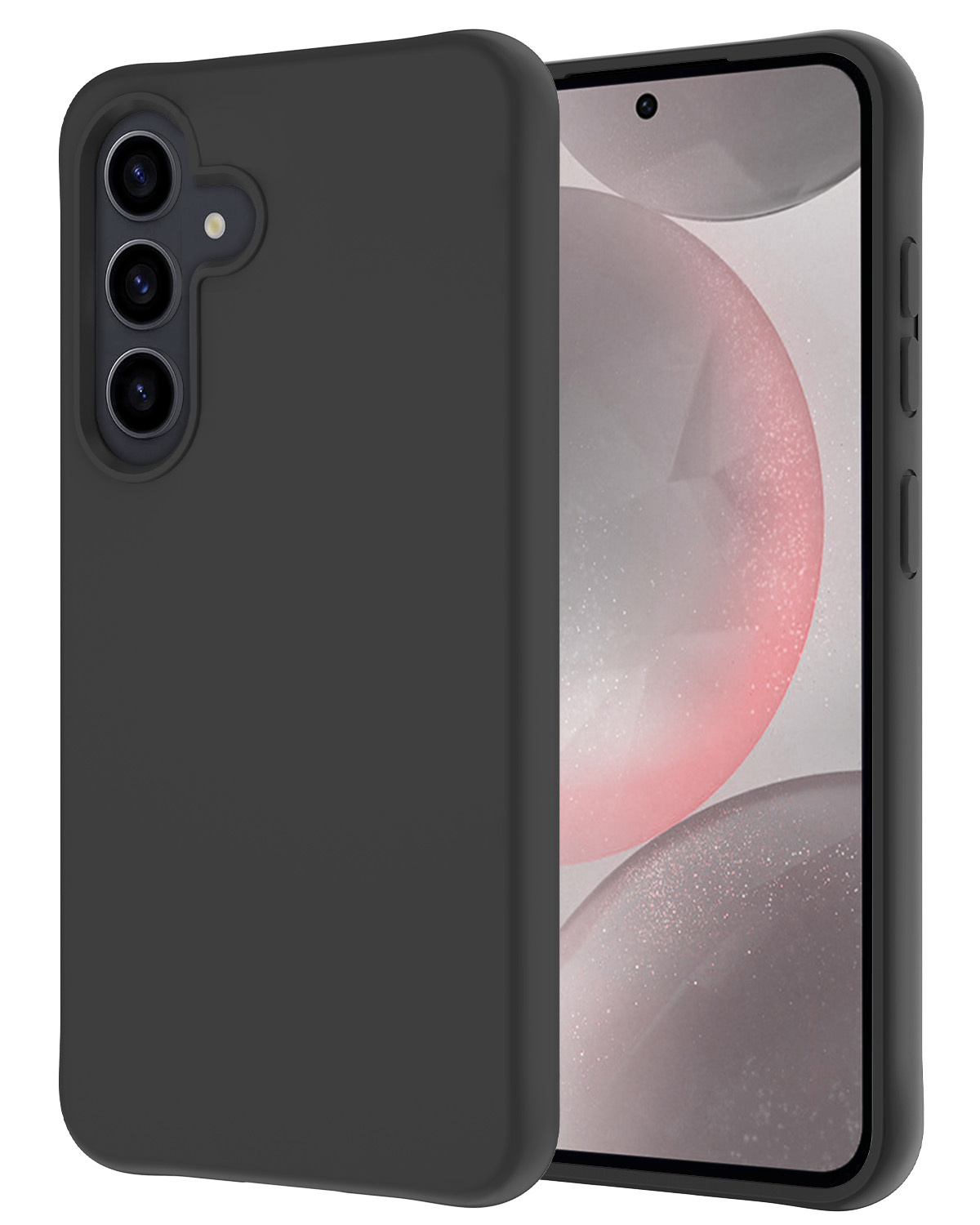 NoXx Hoes Geschikt voor Samsung S24 Hoesje Cover Siliconen Back Case Hoes - Zwart