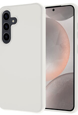 NoXx Hoes Geschikt voor Samsung S24 Hoesje Cover Siliconen Back Case Hoes - Wit