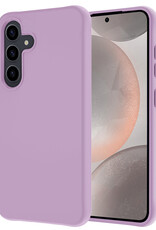 NoXx Hoes Geschikt voor Samsung S24 Hoesje Cover Siliconen Back Case Hoes - Lila