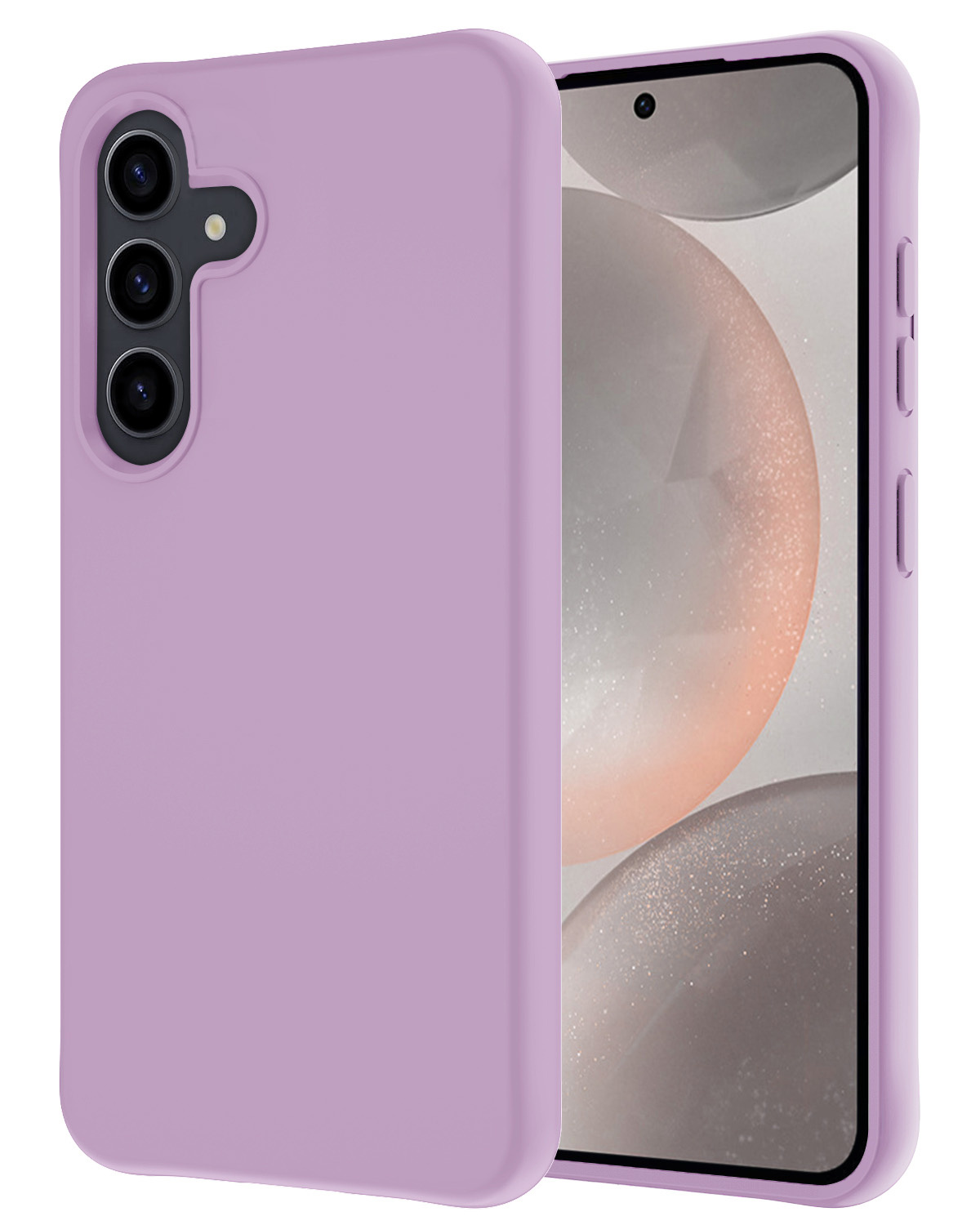 NoXx Hoes Geschikt voor Samsung S24 Hoesje Cover Siliconen Back Case Hoes - Lila