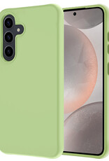 NoXx Hoes Geschikt voor Samsung S24 Hoesje Cover Siliconen Back Case Hoes - Groen