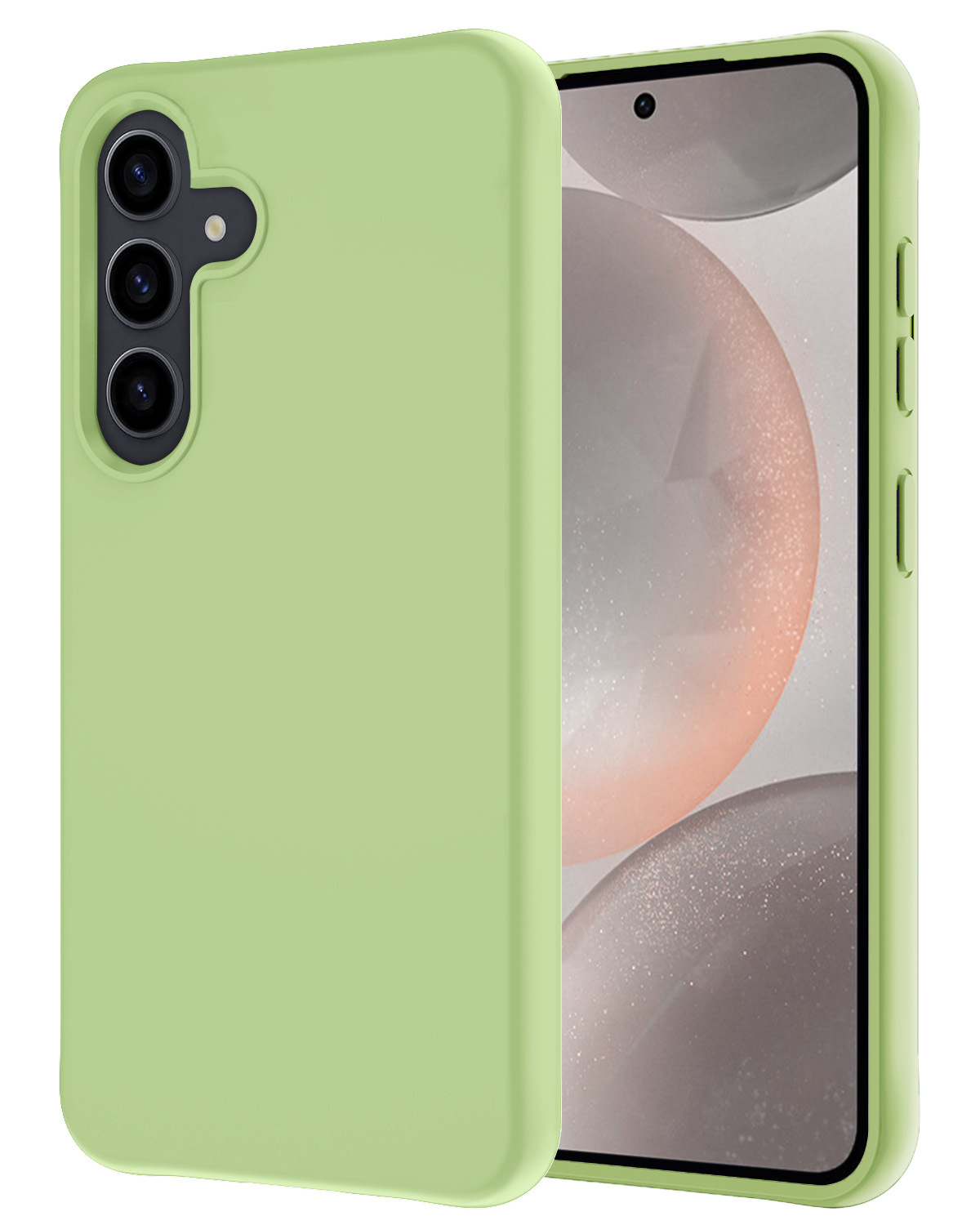 NoXx Hoes Geschikt voor Samsung S24 Hoesje Cover Siliconen Back Case Hoes - Groen