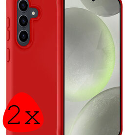 BASEY. BASEY. Samsung Galaxy S24 Plus Hoesje Siliconen - Rood - 2 PACK