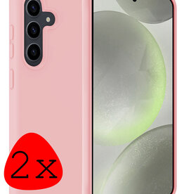 BASEY. BASEY. Samsung Galaxy S24 Plus Hoesje Siliconen - Lichtroze - 2 PACK