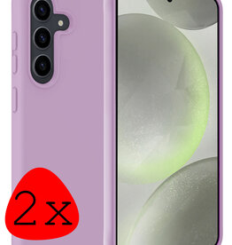 BASEY. BASEY. Samsung Galaxy S24 Plus Hoesje Siliconen - Lila - 2 PACK