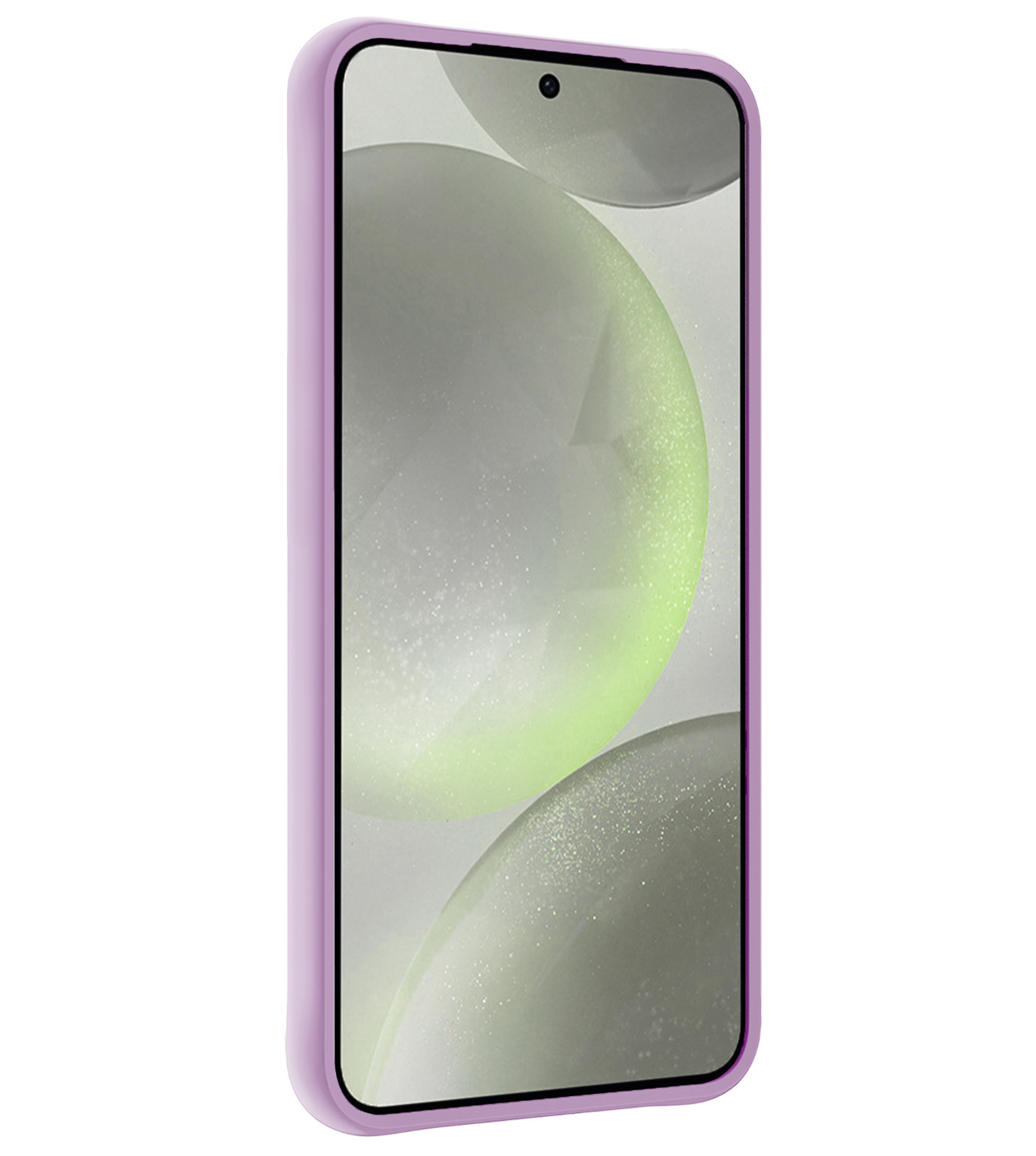 BASEY. Hoes Geschikt voor Samsung S24 Plus Hoesje Siliconen Back Cover Case - Hoesje Geschikt voor Samsung Galaxy S24 Plus Hoes Cover Hoesje - Lila - 2 Stuks