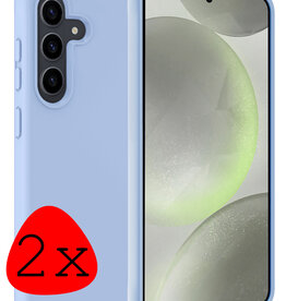 BASEY. BASEY. Samsung Galaxy S24 Plus Hoesje Siliconen - Lichtblauw - 2 PACK