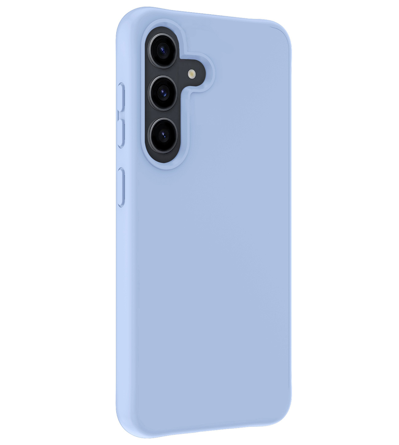 BASEY. Hoes Geschikt voor Samsung S24 Plus Hoesje Siliconen Back Cover Case - Hoesje Geschikt voor Samsung Galaxy S24 Plus Hoes Cover Hoesje - Lichtblauw - 2 Stuks