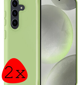 BASEY. BASEY. Samsung Galaxy S24 Plus Hoesje Siliconen - Groen - 2 PACK