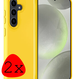BASEY. BASEY. Samsung Galaxy S24 Plus Hoesje Siliconen - Geel - 2 PACK